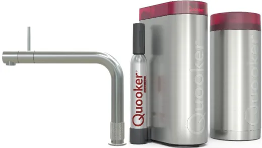 QUOOKER FRONT Edelstahl COMBI (+) B mit CUBE 2 *Der Wasserhahn, der alles kann! (COMBI+FTSSTCUBE)
