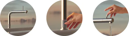 QUOOKER FRONT Schwarz mat PVD COMBI (+) B mit CUBE 2 *Der Wasserhahn, der alles kann! (COMBI+FTBLKCUBE)