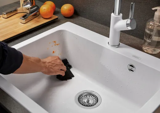 BLANCO Kchensple Naya 6 Silgranit PuraDurII Granitsple / Einbausple mit Handbettigung