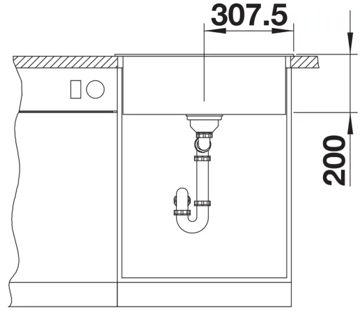 BLANCO Kchensple Naya 6 Silgranit PuraDurII Granitsple / Einbausple mit Handbettigung