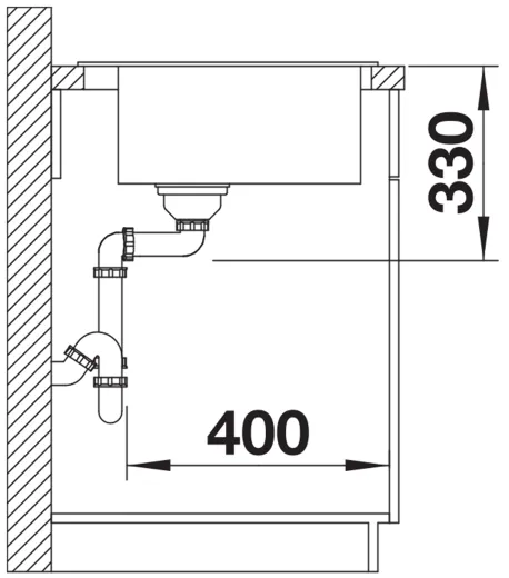 BLANCO Kchensple Naya 6 Silgranit PuraDurII Granitsple / Einbausple mit Handbettigung