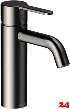 DAMIXA Waschtischarmatur Silhouet - Medium Graphitgrau PVD Badarmatur als Einhebelmischer mit Festauslauf