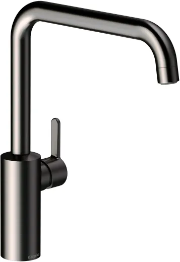 DAMIXA Kchenarmatur Silhouet Graphitgrau PVD Einhebelmischer mit Festauslauf