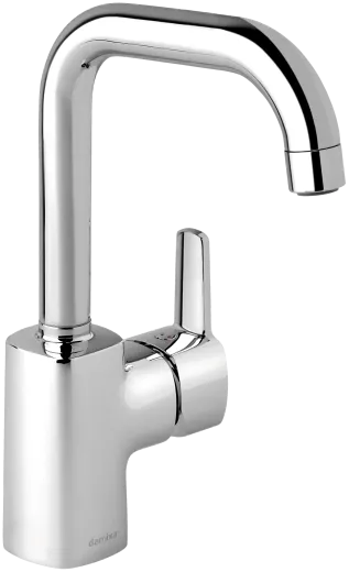 DAMIXA Waschtischarmatur Pine - Large Chrom Badarmatur als Einhebelmischer mit U-Auslauf schwenkbar