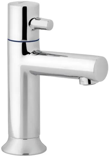 DAMIXA Waschtisch-Standventil SKY Chrom Einhebelmischer als Badarmatur mit Festauslauf und Obenbedienung