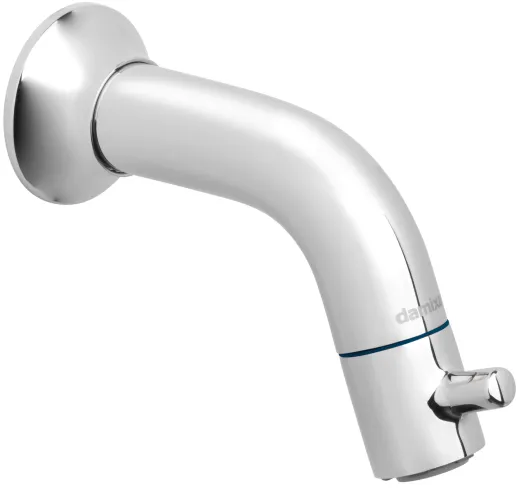 DAMIXA Waschtisch-Wandventil SKY Chrom Einhebelmischer als Badarmatur mit Festauslauf Hebel vorn