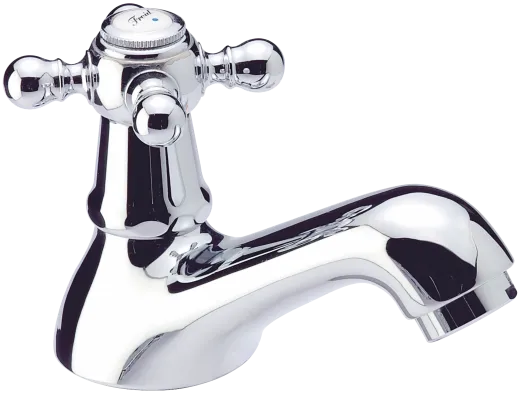 DAMIXA Waschtisch-Standventil Tradition Modern Classic Chrom Eingriffmischer mit Festauslauf in Nostalgieoptik