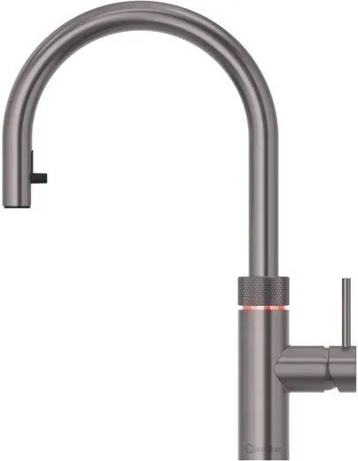 QUOOKER FLEX Zugauslauf Gunmetal PVD Combi (+) B mit CUBE 2 *Der Wasserhahn, der alles kann! (COMBI+FXRGMECUBE)