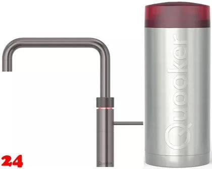 QUOOKER FUSION Square Combi (+) B Einhebelmischer Gunmetal PVD & 100C Armatur Kochendwasserhahn (COMBI+FNSGME)