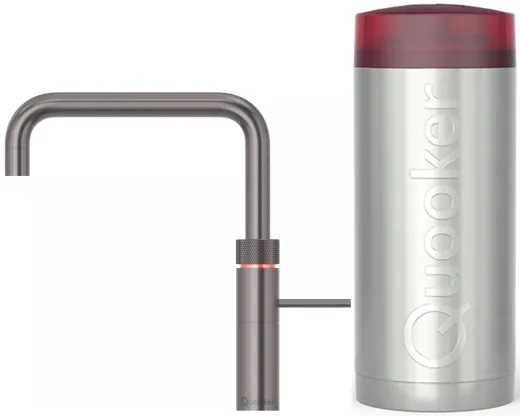 QUOOKER FUSION Square Combi (+) B Einhebelmischer Gunmetal PVD & 100C Armatur Kochendwasserhahn (COMBI+FNSGME)