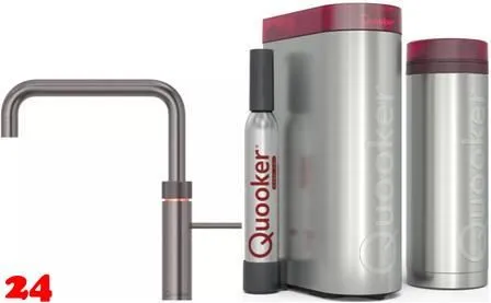 QUOOKER FUSION Square Gunmetal PVD VAQ PRO3 mit CUBE 2 *Der Wasserhahn, der alles kann! (PRO3FNSGMECUBE)