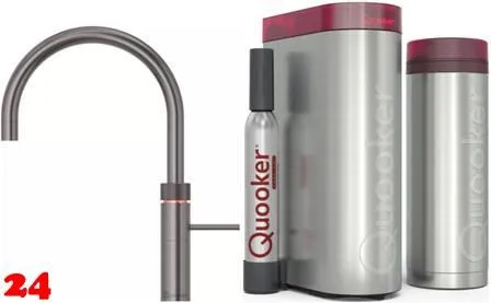 QUOOKER FUSION Round Gunmetal PVD VAQ PRO3 mit CUBE 2 *Der Wasserhahn, der alles kann! (PRO3FNRGMECUBE)