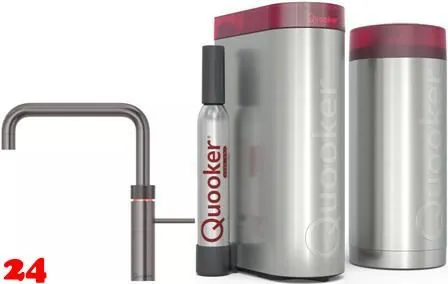 QUOOKER FUSION Square Gunmetal PVD COMBI B mit CUBE 2 *Der Wasserhahn, der alles kann! (COMBIFNSGMECUBE)