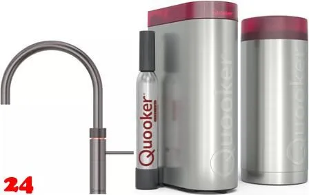 QUOOKER FUSION Round Gunmetal PVD COMBI B mit CUBE 2 *Der Wasserhahn, der alles kann! (COMBIFNRGMECUBE)