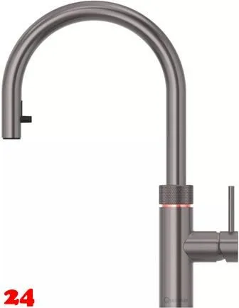 QUOOKER FLEX ROUND Zugauslauf Gunmetal PVD Kchenarmatur mit 5 in 1 Funktion und elektronischer Steuerung (FXRGME) {NUR Armatur}