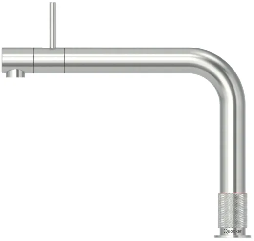 QUOOKER FRONT Festauslauf Edelstahl Kchenarmatur mit 5 in 1 Funktion und elektronischer Steuerung (FTSST) {NUR Armatur}