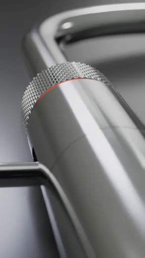 QUOOKER FUSION Round Festauslauf Chrom Kchenarmatur mit 5 in 1 Funktion und elektronischer Steuerung (FNRCHR) {NUR Armatur}