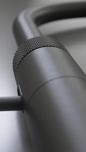 QUOOKER FUSION Round Festauslauf Schwarz matt PVD Kchenarmatur mit 5 in 1 Funktion und elektronischer Steuerung (FNRBLK) {NUR Armatur}