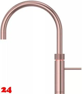 QUOOKER FUSION Round Festauslauf Kupfer Rose' PVD Kchenarmatur mit 5 in 1 Funktion und elektronischer Steuerung (FNRRCO) {NUR Armatur}
