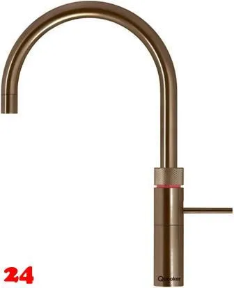 QUOOKER FUSION Round Festauslauf Messing Patina Kchenarmatur mit 5 in 1 Funktion und elektronischer Steuerung (FNRPTB) {NUR Armatur}