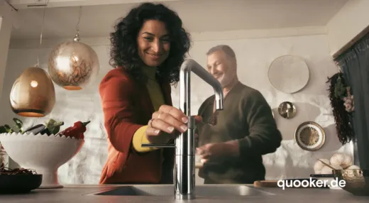 ✅ QUOOKER FUSION Square Festauslauf Chrom Kchenarmatur mit 5 in 1 Funktion und elektronischer Steuerung (FNSCHR) {NUR Armatur}