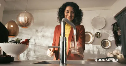 ✅ QUOOKER FUSION Square Festauslauf Chrom Kchenarmatur mit 5 in 1 Funktion und elektronischer Steuerung (FNSCHR) {NUR Armatur}