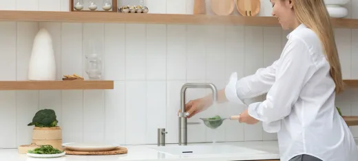 ✅ QUOOKER FUSION Square Festauslauf Voll Edelstahl Kchenarmatur mit 5 in 1 Funktion und elektronischer Steuerung (FNSSST) {NUR Armatur}