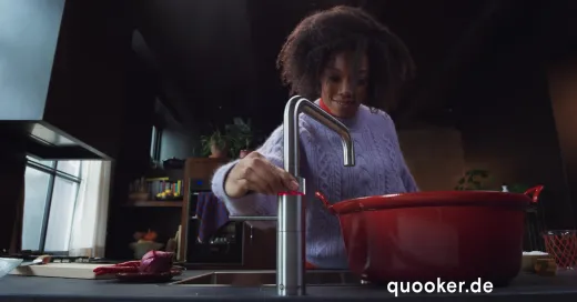 ✅ QUOOKER FUSION Square Festauslauf Voll Edelstahl Kchenarmatur mit 5 in 1 Funktion und elektronischer Steuerung (FNSSST) {NUR Armatur}