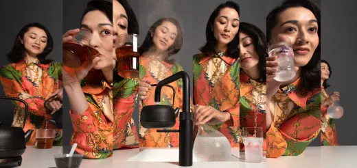 QUOOKER FUSION Square Festauslauf Schwarz matt PVD Kchenarmatur mit 5 in 1 Funktion und elektronischer Steuerung (FNSBLK) {NUR Armatur}