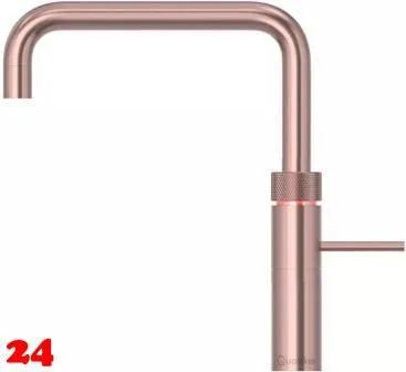QUOOKER FUSION Square Festauslauf Kupfer Rose' PVD Kchenarmatur mit 5 in 1 Funktion und elektronischer Steuerung (FNSRCO) {NUR Armatur}