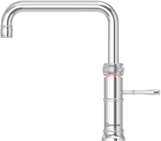 QUOOKER CLASSIC FUSION Square Festauslauf Chrom Kchenarmatur mit 5 in 1 Funktion und elektronischer Steuerung Nostalgieoptik (CFNSCHR) {NUR Armatur}