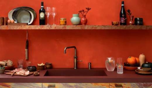 QUOOKER CLASSIC FUSION Square Festauslauf Messing Patina Kchenarmatur mit 5 in 1 Funktion und elektronischer Steuerung Nostalgieoptik (CFNSPTB) {NUR Armatur}