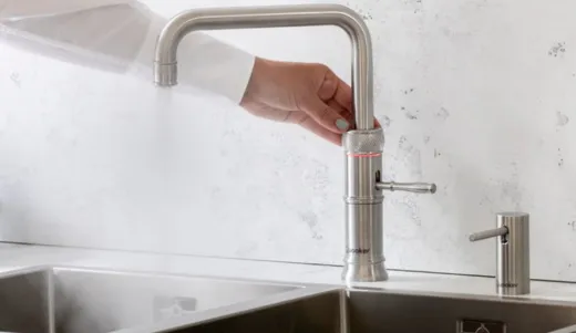 QUOOKER CLASSIC FUSION Square Festauslauf Messing Patina Kchenarmatur mit 5 in 1 Funktion und elektronischer Steuerung Nostalgieoptik (CFNSPTB) {NUR Armatur}