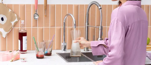 QUOOKER NORDIC Round Festauslauf Chrom Single Tap mit 3 in 1 Funktion und elektronischer Steuerung (NSRCHR) {NUR Armatur}