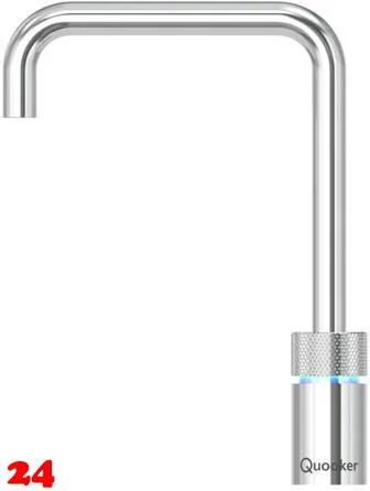 QUOOKER NORDIC Square Festauslauf Chrom Single Tap mit 3 in 1 Funktion und elektronischer Steuerung (NSSCHR) {NUR Armatur}