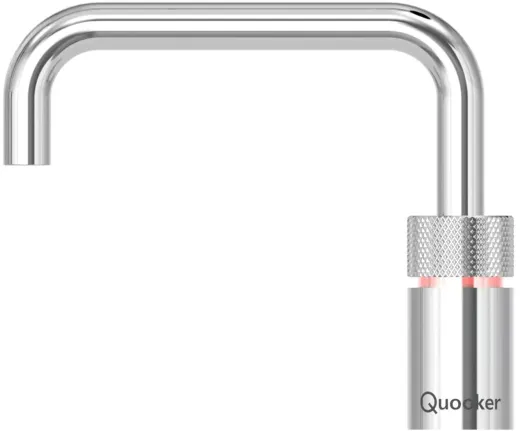 QUOOKER NORDIC Square Festauslauf Chrom Single Tap mit 3 in 1 Funktion und elektronischer Steuerung (NSSCHR) {NUR Armatur}