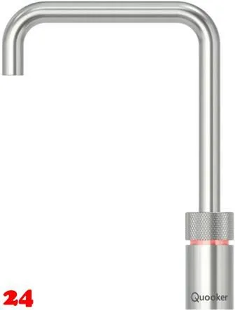 QUOOKER NORDIC Square Festauslauf Voll Edelstahl Single Tap mit 3 in 1 Funktion und elektronischer Steuerung (NSSSST) {NUR Armatur}