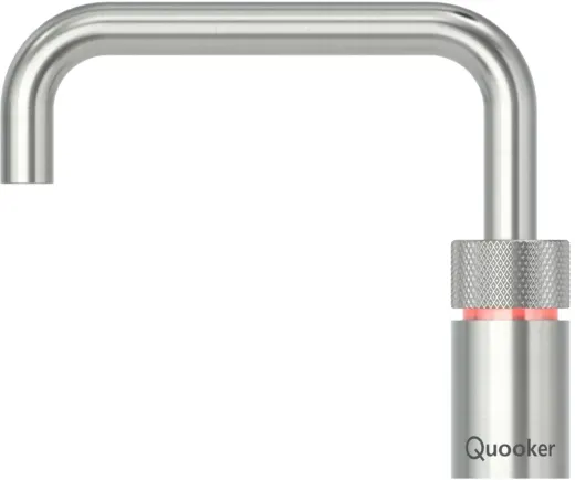 QUOOKER NORDIC Square Festauslauf Voll Edelstahl Single Tap mit 3 in 1 Funktion und elektronischer Steuerung (NSSSST) {NUR Armatur}