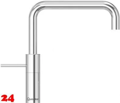 QUOOKER NORDIC Square Kchenarmatur Chrom Einhebelmischer / Spltischarmatur mit Festauslauf 360 schwenkbarer Auslauf (NMSCHR)