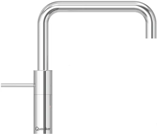 QUOOKER NORDIC Square Kchenarmatur Chrom Einhebelmischer / Spltischarmatur mit Festauslauf 360 schwenkbarer Auslauf (NMSCHR)