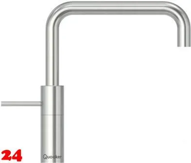 ✅ QUOOKER NORDIC Square Kchenarmatur Voll Edelstahl Einhebelmischer / Spltischarmatur mit Festauslauf 360 schwenkbarer Auslauf (NMSSST)