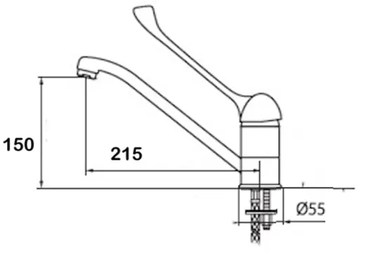 ✅ FRANKE Kchenarmatur Novara Plus MED Einhebelmischer Chrom Med. Bereich Unterarmbedienung Niederdruck