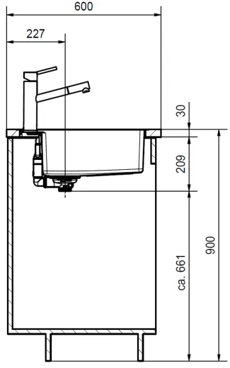 FRANKE Kchensple Maris MRX 210-40 A Edelstahlsple Slimtop / Flchenbndig mit Siebkorb als Stopfenventil