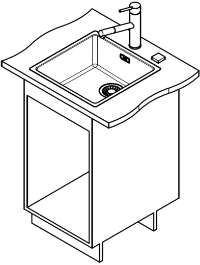 FRANKE Kchensple Maris MRX 210-40 Edelstahlsple Slimtop / Flchenbndig mit Siebkorb als Drehknopfventil