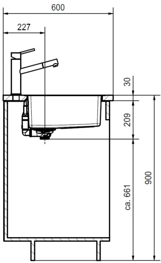 FRANKE Kchensple Maris MRX 210-34 Edelstahlsple Slimtop / Flchenbndig mit Siebkorb als Stopfenventil