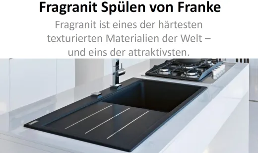 FRANKE Kchensple Urban UBG 610-56 Fragranit+ Einbausple / Granitsple Black Matt - Black Collection