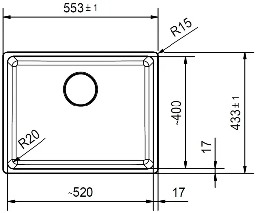 FRANKE Kchensple Maris MRG 110-52 Fragranit+ Granitsple Unterbau (Montage unter die Arbeitsplatte) Black Matt - Black Collection Stopfenventil