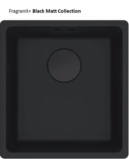 FRANKE Kchensple Maris MRG 110-37 Fragranit+ Granitsple Unterbau (Montage unter die Arbeitsplatte) Black Matt - Black Collection Stopfenventil