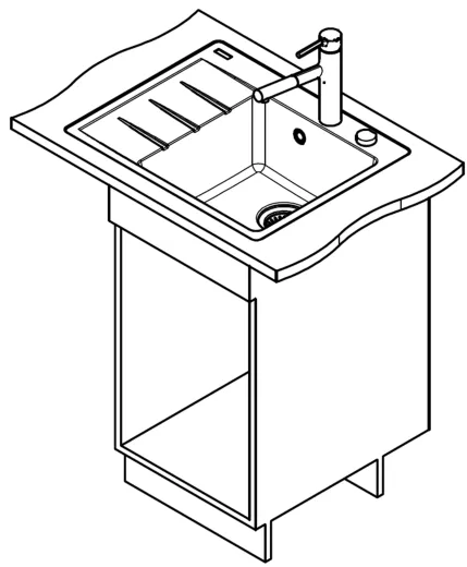 FRANKE Kchensple Centro CNG 611-62A Fragranit+ Einbausple / Granitsple mit Siebkorb als Drehknopfventil