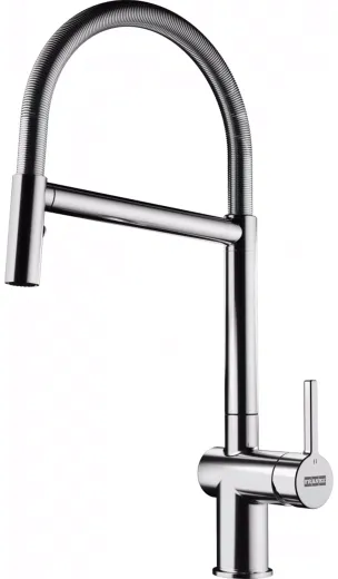 FRANKE Kchenarmatur Active Semi Pro Einhebelmischer Chrom mit Pendelbrause umstellbar 180 schwenkbarer Auslauf